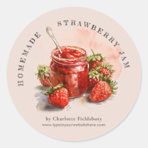 Rustikales Strawberry Jam Jar Canning Label