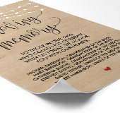 Rustikales Streichellicht für das Hochzeitstempelz Poster (Ecke)