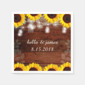 Rustikales Streichellicht Sonnenblumenpapier Napki Serviette (Vorderseite)