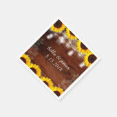 Rustikales Streichellicht Sonnenblumenpapier Napki Serviette (Ecke)