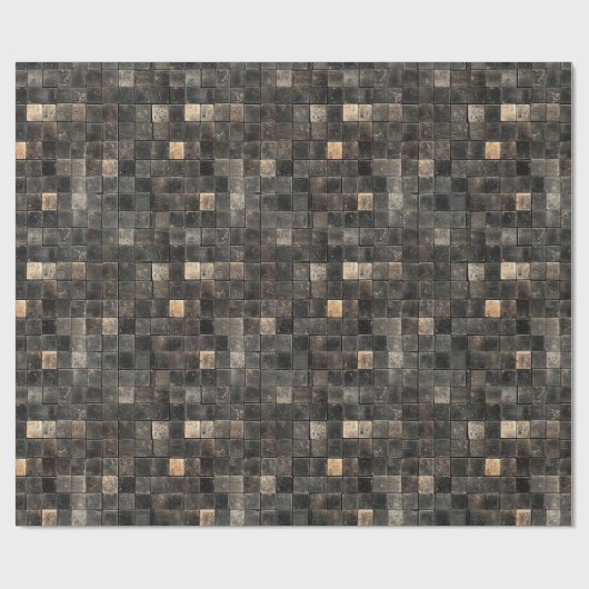 Rustikales Streifenpapier für das Muster aus Stein Geschenkpapier (Flach)