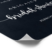 Rustikales String Lights Brautparty Willkommen Poster (Ecke)