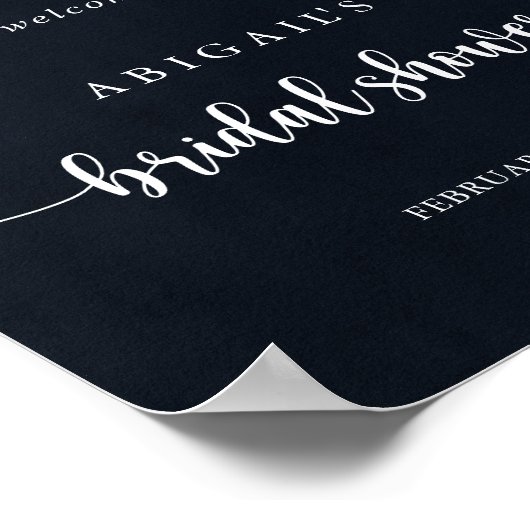 Rustikales String Lights Brautparty Willkommen Poster (Ecke)