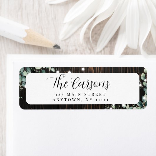 Rustikales String Lights Greenerity Rücksendeadres (Insitu)