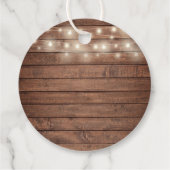 Rustikales String Lights Greenery Brautparty Geschenkanhänger (Rückseite)