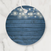 Rustikales String Lights Greenery Brautparty Geschenkanhänger (Rückseite)