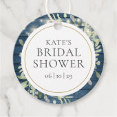 Rustikales String Lights Greenery Brautparty Geschenkanhänger (Vorderseite)