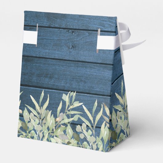 Rustikales String Lights Greenery Brautparty Geschenkschachtel (Rückseite)