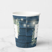 Rustikales String Lights Greenery Brautparty Pappbecher (Rechts)