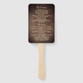 Rustikales String Lights Hochzeitsprogramm Fächer (Rückseite)