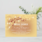 Rustikales String Lights Romantisches Brautparty Einladung (Stehend Vorderseite)