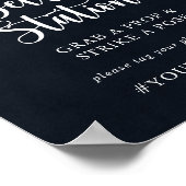 Rustikales String Lights Selfstation-Zeichen Poster (Ecke)