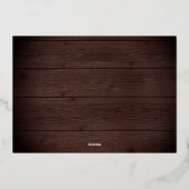 Rustikales String Lights Überraschendes Party Folieneinladung (Rückseite)