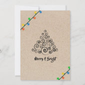 Rustikales String Lights Weihnachtsfest im Unterne Einladung (Rückseite)