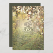 Rustikales Stringlicht-Brautparty Einladung (Vorne/Hinten)