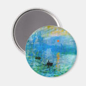 Rustikales, stylisches Blue Sunrise Fischerboot Se Magnet (Vorderseite/Rückseite)