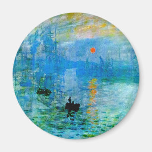 Rustikales, stylisches Blue Sunrise Fishing Boat S Magnet