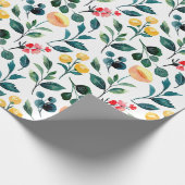 Rustikales, stylisches gelbes Blume Muster Geschenkpapier (Ecke)