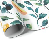 Rustikales, stylisches gelbes Blume Muster Geschenkpapier (Rolleneckpunkt)