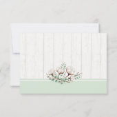 Rustikales Südliches Baumwolle- und Bartholzereien RSVP Karte (Rückseite)