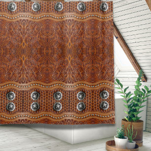 Rustikales Südwest Cowboy Western Country Pattern Duschvorhang