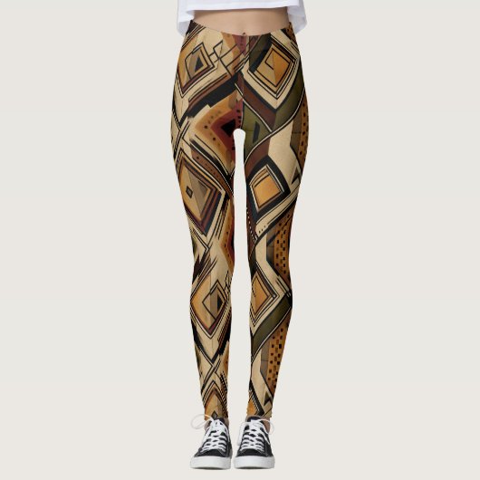 Rustikales Südwest-Streifenmuster (1) Leggings (Vorderseite)