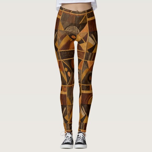 Rustikales Südwest-Streifenmuster (4) Leggings (Vorderseite)