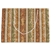 Rustikales Südwest-Streifenmuster (7) Große Geschenktüte (Vorderseite)