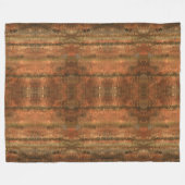 Rustikales Südwestbraun Gemustert Fleece Blanket (Vorderseite (Horizontal))