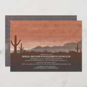 Rustikales Südwestbridal-Duschbad Einladungen (Vorne/Hinten)