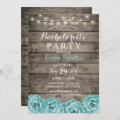 Rustikales Sukkuläres Blumenstrauß Bachelorette Einladung (Vorne/Hinten)