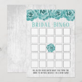 Rustikales sukkuläres Brautparty Bingo (Vorne/Hinten)