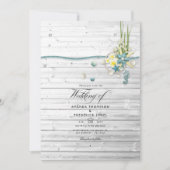 Rustikales Summer Beach QR Code UAWG Wedding Einladung (Vorderseite)