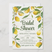 Rustikales Summer Boho Lemon Brautparty Einladung (Vorderseite)