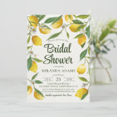 Rustikales Summer Boho Lemon Brautparty Einladung (Stehend Vorderseite)