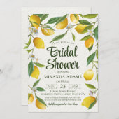 Rustikales Summer Boho Lemon Brautparty Einladung (Vorne/Hinten)