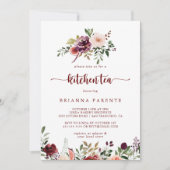 Rustikales Summer Floral Kitchen Tee Brautparty Einladung (Vorderseite)
