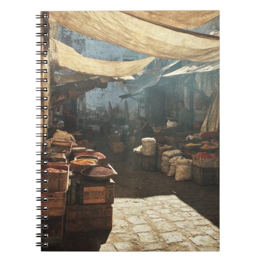 Rustikales Sunlit Spice Market Notebook Notizblock (Vorderseite)