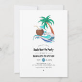Rustikales Surf Beach Bachelorette Einladung (Rückseite)