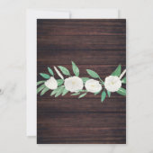 Rustikales Sweet 16 Party Blumenweiße Blume laden Einladung (Rückseite)