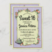 Rustikales Sweet 16 Party Wonderland Teapot Tea Pa Einladung (Vorne/Hinten)