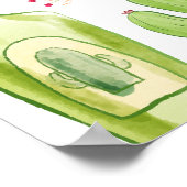 Rustikales Taco 'Bout Cactus Limon Baby Dusche Wil Poster (Ecke)