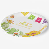 Rustikales Taco 'Bout Cactus Limon Guitar Baby Dus Pappteller (Schrägansicht)