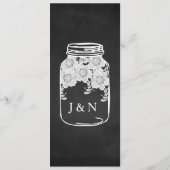 Rustikales Tafel-Weckglas-kundenspezifisches Menükarte (Rückseite)