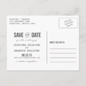 Rustikales Tafelschild | Save the Date Postkarte (Rückseite)