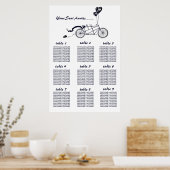 Rustikales Tandem-Fahrradübersicht Poster (Küche)