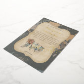 Rustikales Tandemfahrrad Weltkarte Hochzeit Folieneinladung (Gedreht)