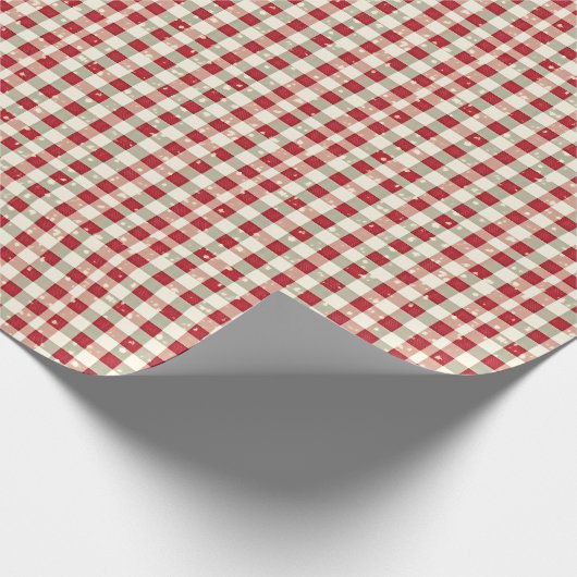 Rustikales Tartan Kariert Wrapping Paper Geschenkpapier (Ecke)