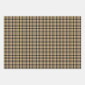 Rustikales Tartan Kariertes Muster Drei Seiten Geschenkpapier Set (Vorderseite)