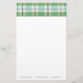 Rustikales Tartan | Personalisierte Stationierung Briefpapier (Vorderseite)